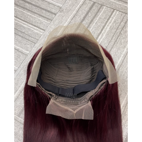 #99j Double Drawn Bone Straight 13x4 Transparent Lace Full Frontal 300% Density Wig | Human Hair Wig | Lace Front